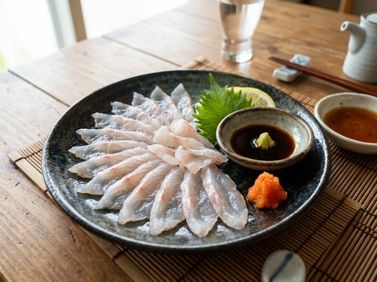 マゴチの刺身・薄造り