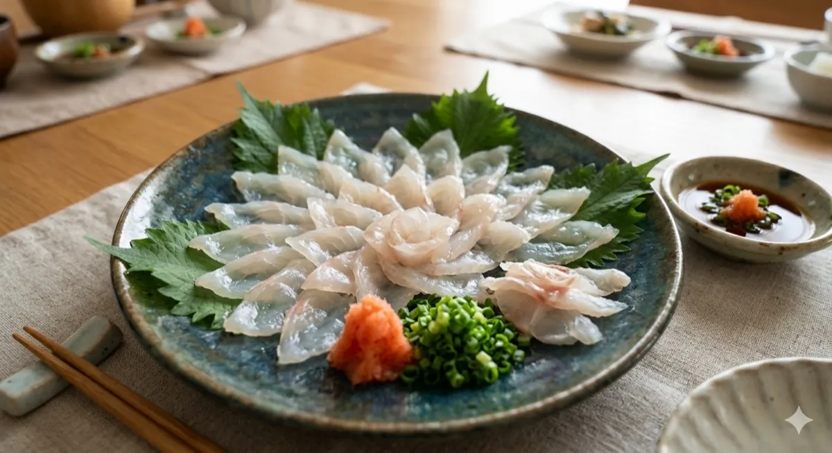マハタの薄造り